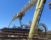 Port Kolomna: hydraulic engineering structures, shipyard and fleet 